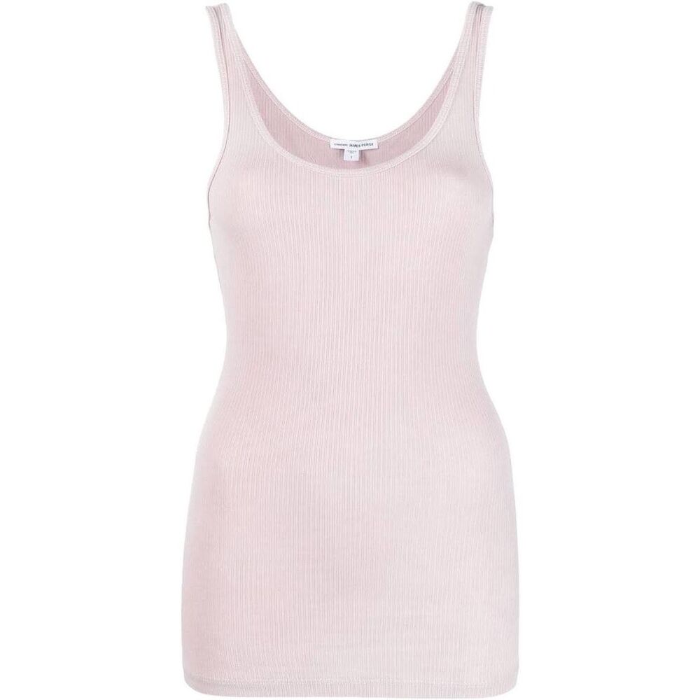 James Perse Ribbed Daily Tank Light Pink Size 2 Women Scoop Neck Basic Top